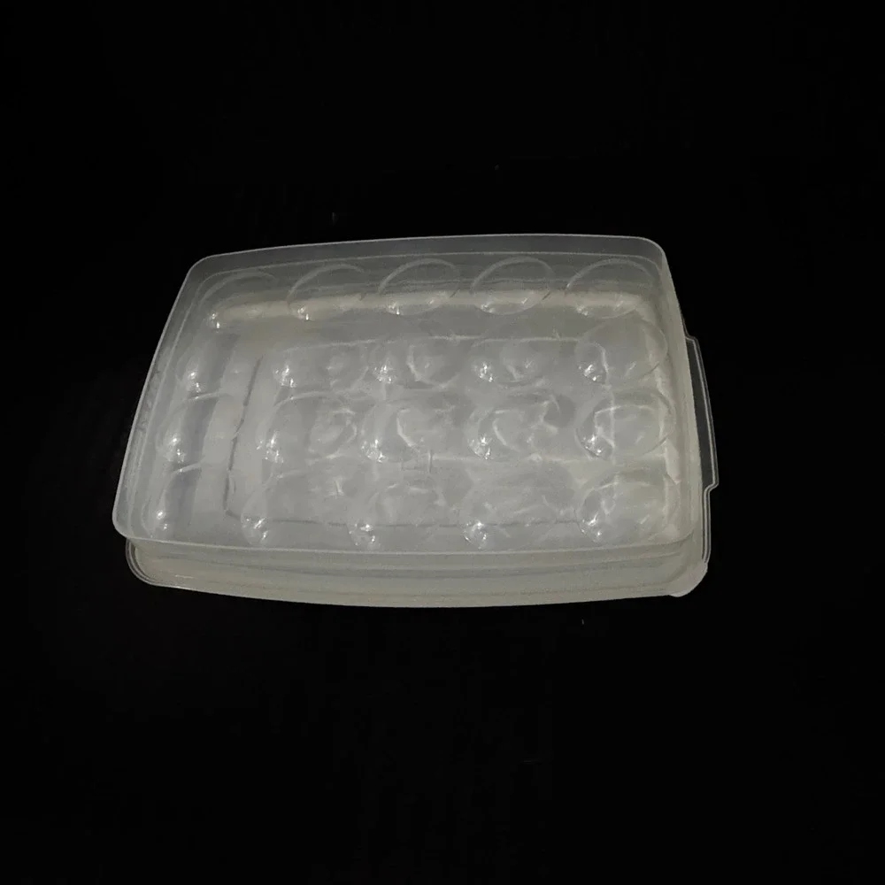 Rubbermaid Servin Saver Deviled Egg Carrier 20 Slot Vintage Clear White Lid 7